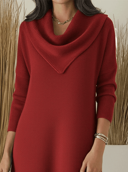Women'S Casual Solid Color Long-Sleeved Dress