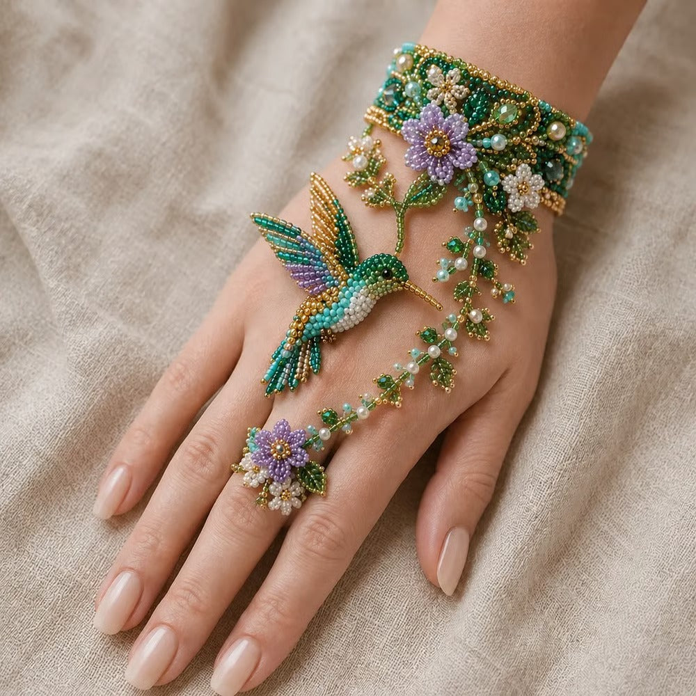 ✨ DIY Beaded Hand Bracelet Kit – Create Your Own Wearable Art