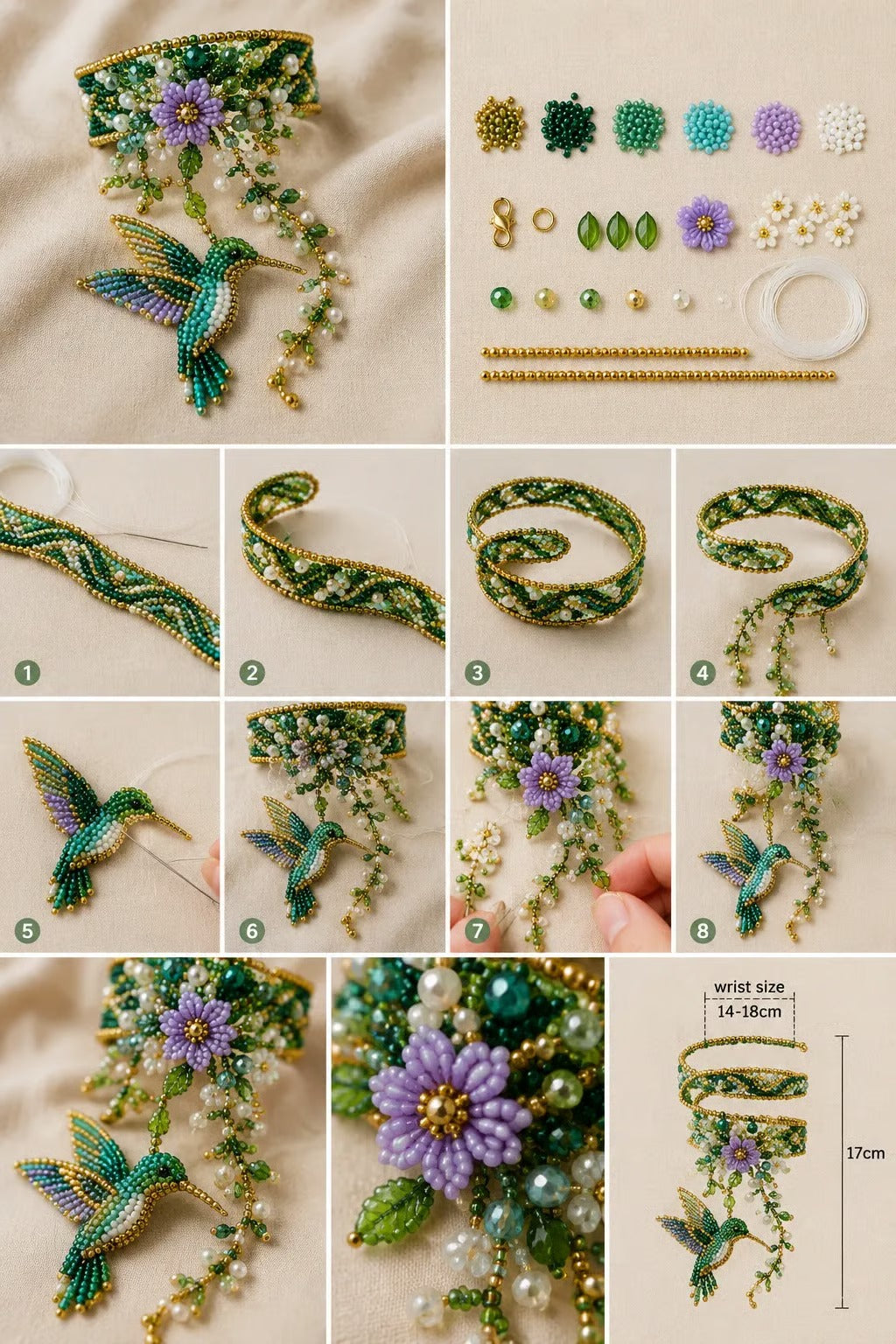 ✨ DIY Beaded Hand Bracelet Kit – Create Your Own Wearable Art