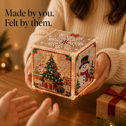 MerryFacet – 3D Diamond-Painted Christmas Gift Box