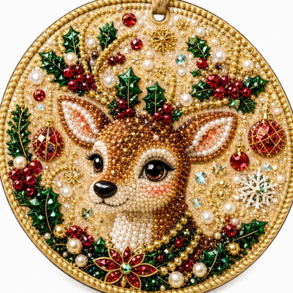 Yulebright – Beaded Gemstone Ornament Kit, Set Of 6