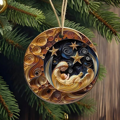 Flat Quilling Christmas Ornaments