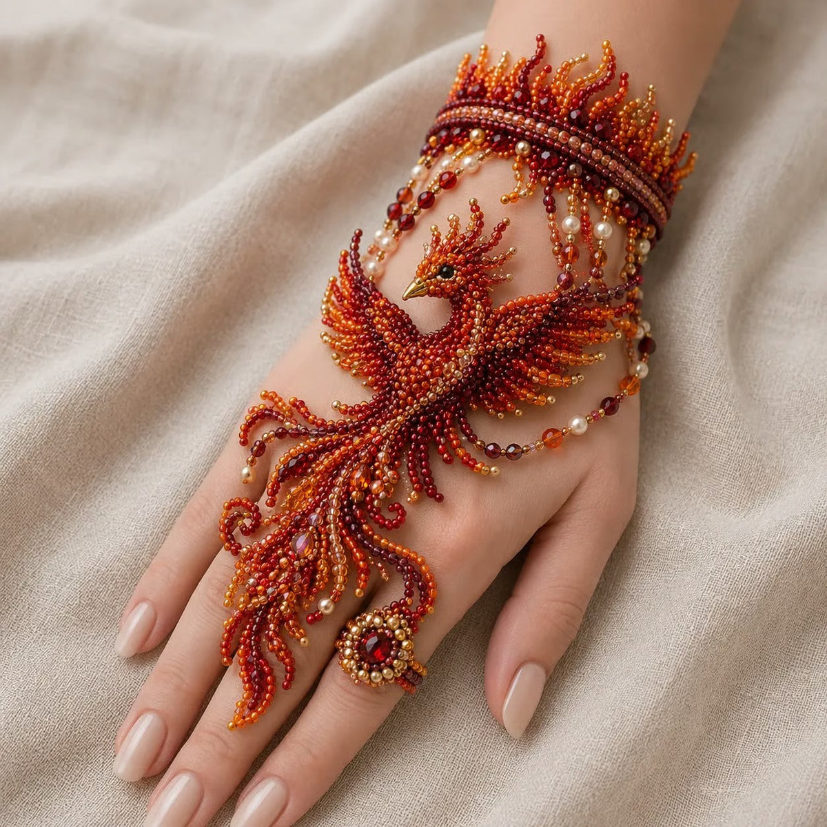 ✨ DIY Beaded Hand Bracelet Kit – Create Your Own Wearable Art