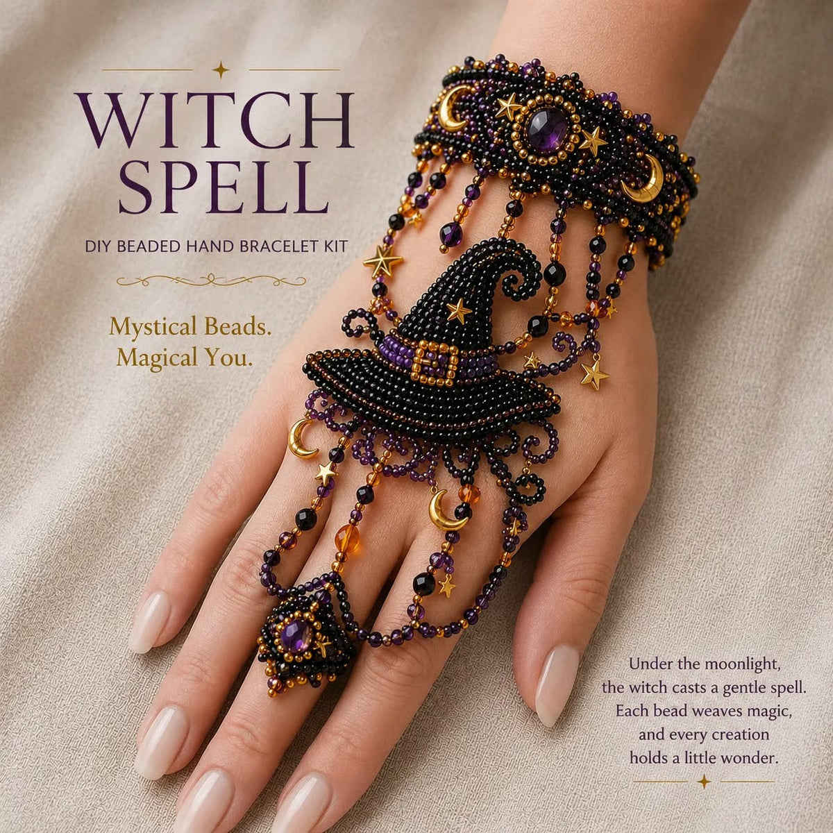 ✨ DIY Beaded Hand Bracelet Kit – Create Your Own Wearable Art