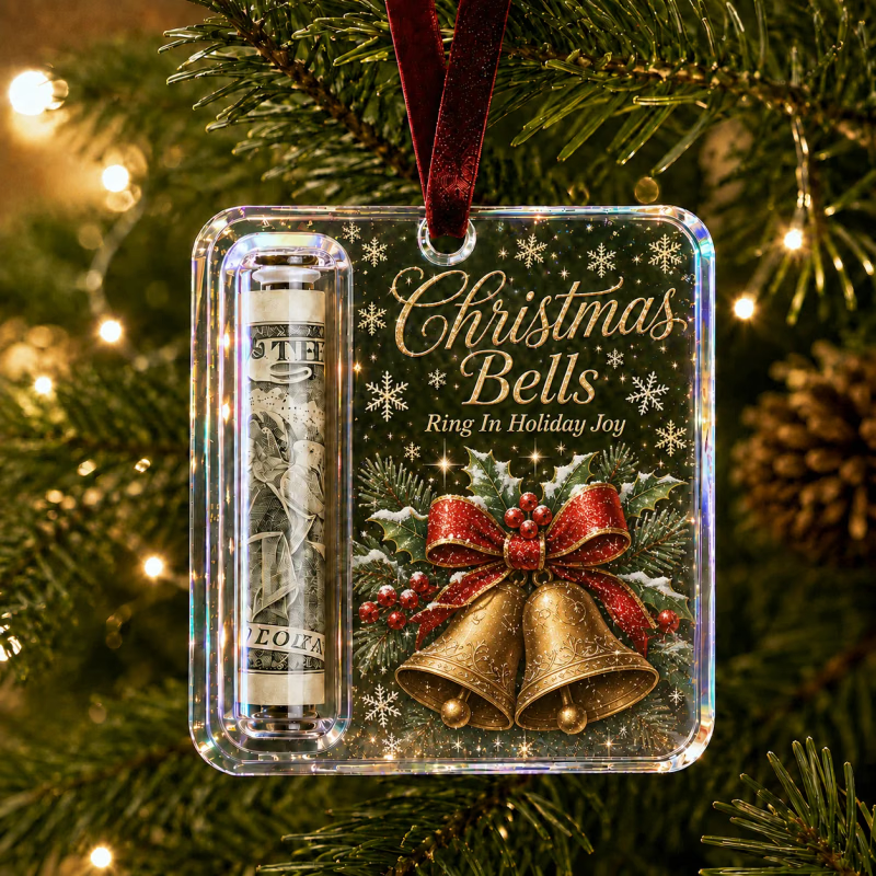 MerryNest – Clear Compartment Christmas Money Ornament