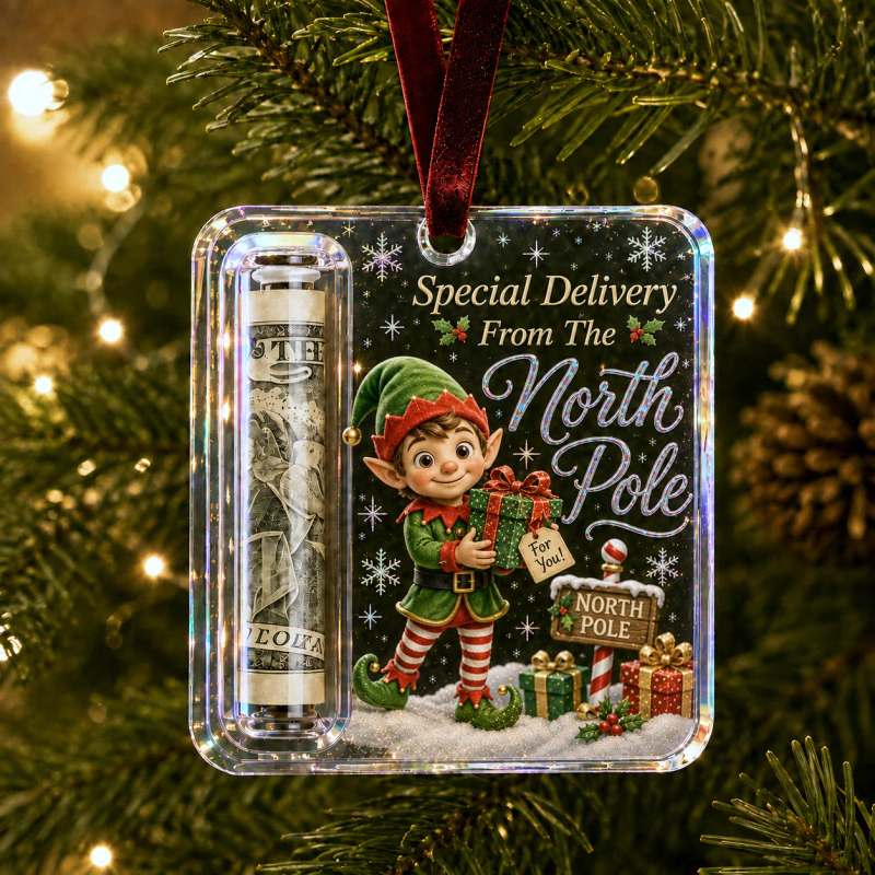 MerryNest – Clear Compartment Christmas Money Ornament