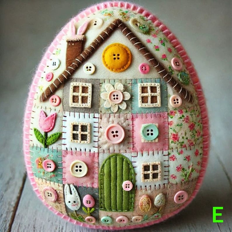 🏡🥚Patchwork Felt Egg House DIY Kit