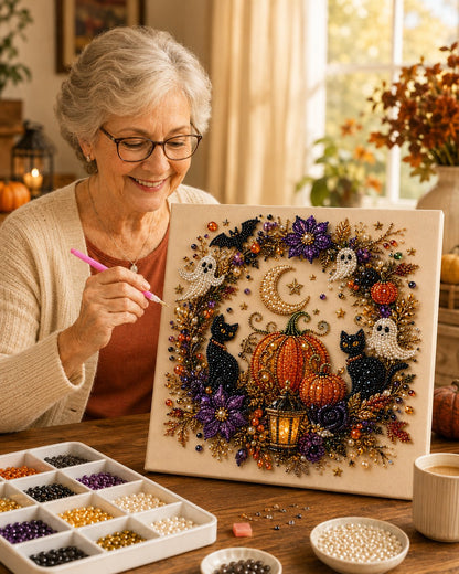 👻✨ Halloween Pearl Art DIY Kit – Create Spooky-Cute Magic