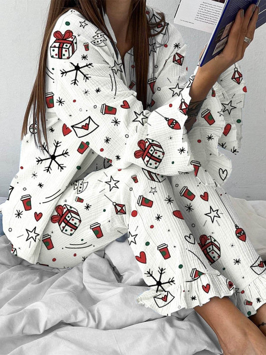 Women's Christmas Everything Printed Pajama Set