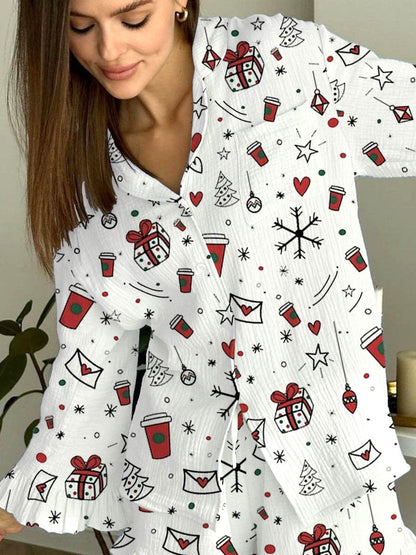 Women's Christmas Everything Printed Pajama Set