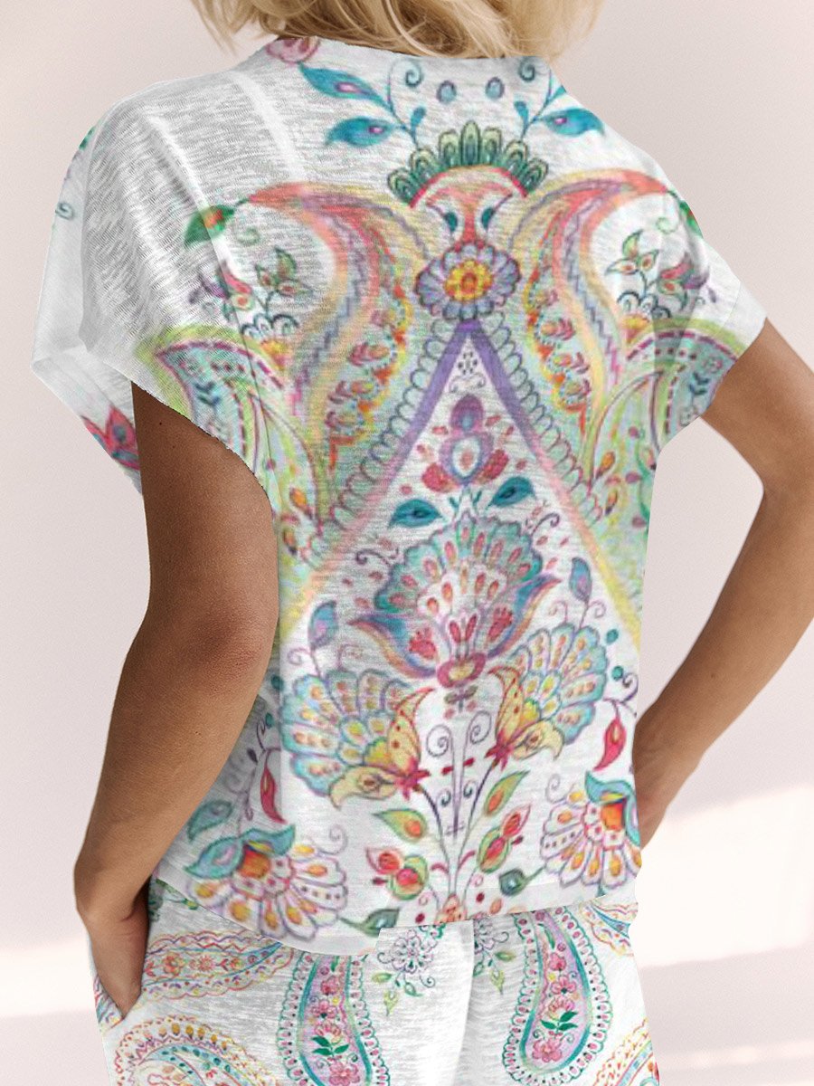 Women's Bohemian Printed Lounge Set