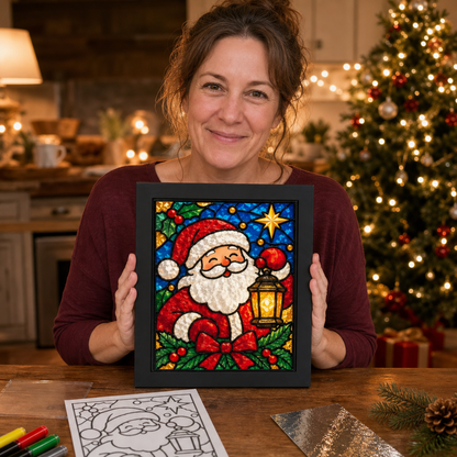 NoelGlow – Foil-Backed Christmas Stained Glass Art Kit