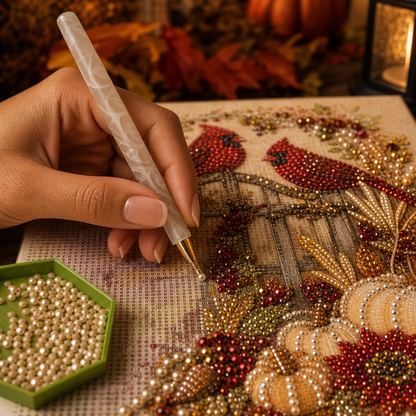 Autumn Gleam – Beaded Crystal Autumn Diamond Painting Kit